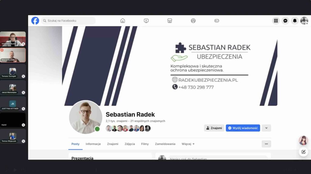 Audyt Social Media dla Sebastiana Radka