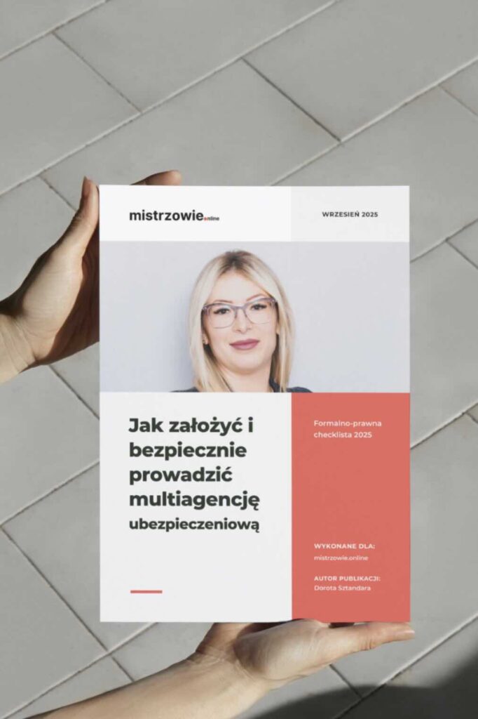 Checklista zakładania i prowadzenia multiagencji ubezpieczeniowej